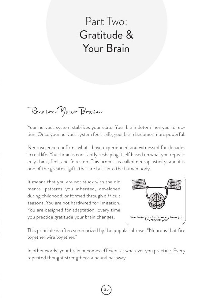 Rewire your brain — page from the 3 Minute Gratitude Journal